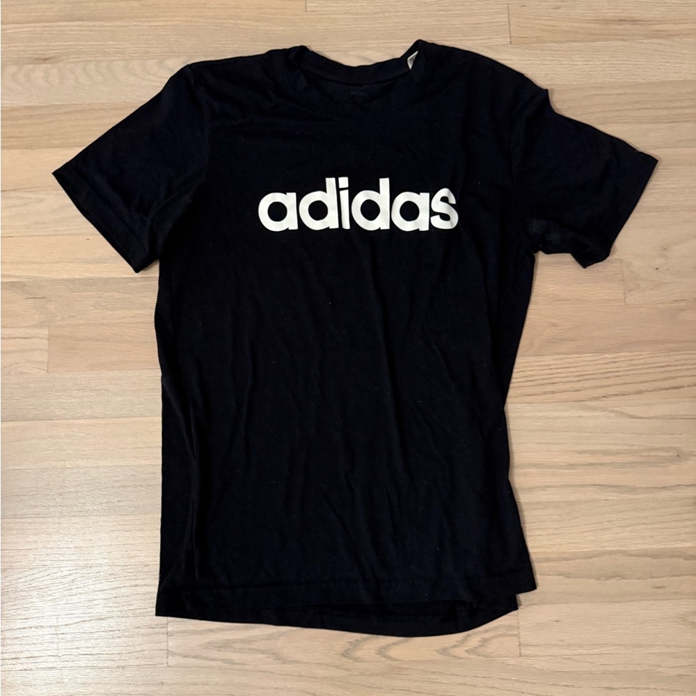 Adidas Black Short Sleeve Logo Tee